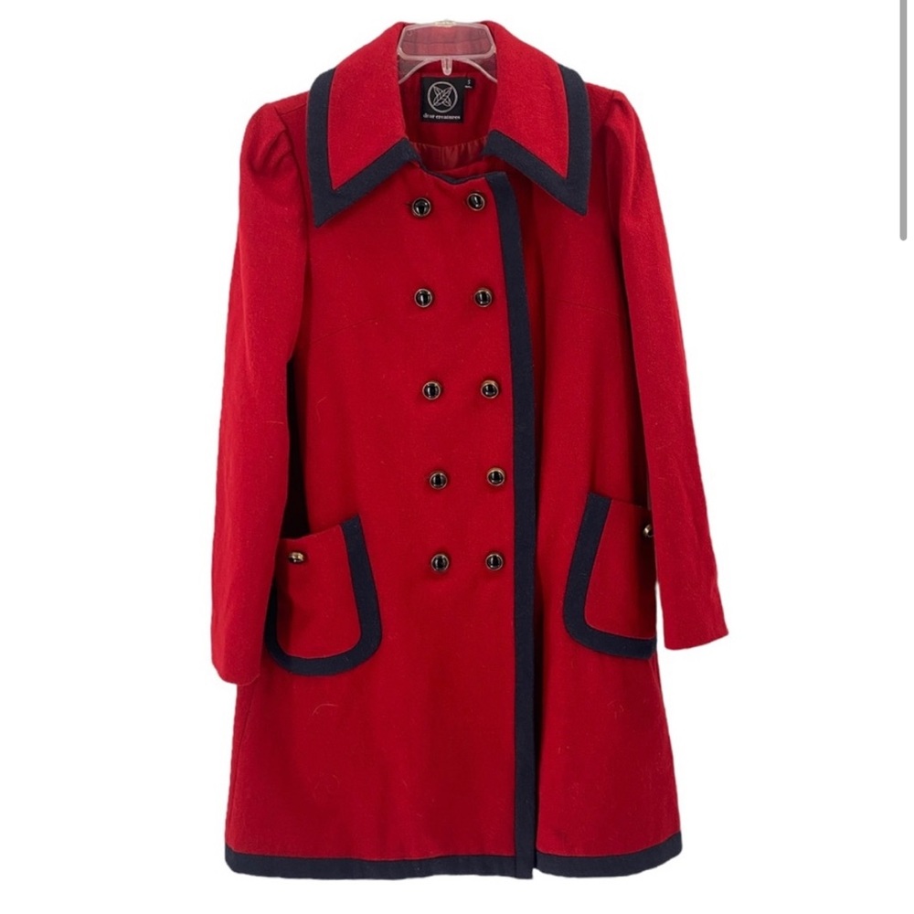 Dear Creatures Chelsea Wool Coat (Sz Small)